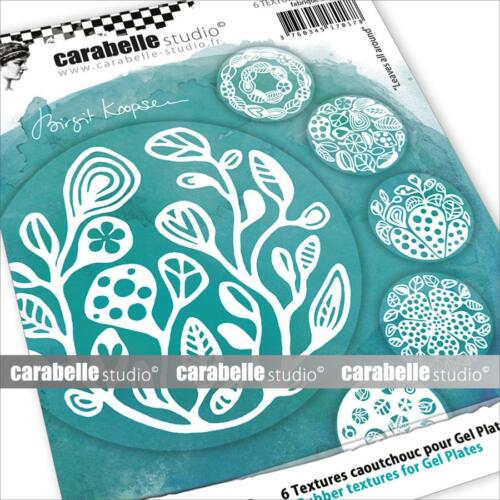 Plaque de Texture Caoutchouc pour GEL PRESS - Textures Coasters - LEAVES ALL AROUND by BIRGIT KOOPSEN - CARABELLE