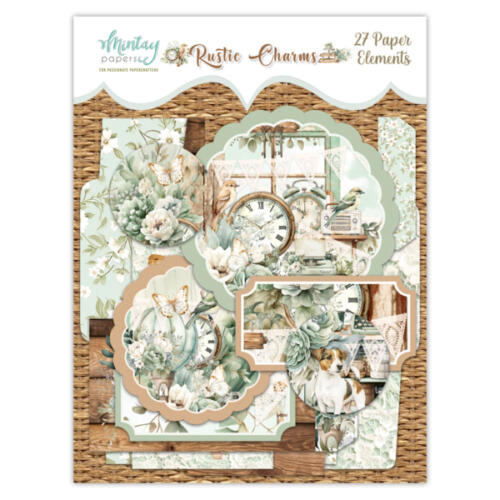 Mintay Papers - Die Cut ELEMENTS RUSTIC CHARMS (27 pièces)