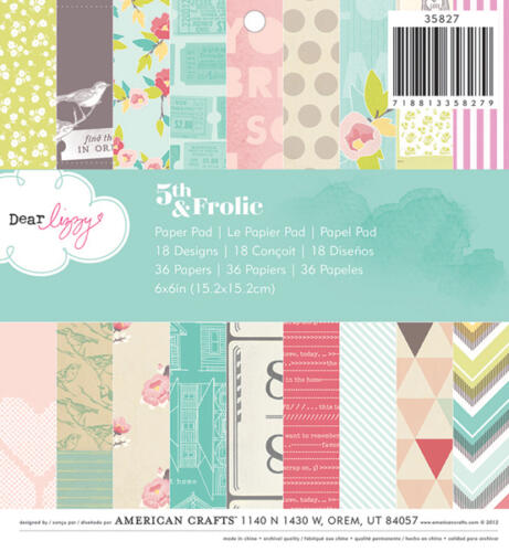 Paper Pad 15x15 - American Crafts - Dear Lizzy 5TH AND FROLIC