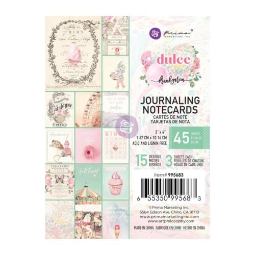 Prima Marketing  - DULCE COLLECTION - Journaling Cards