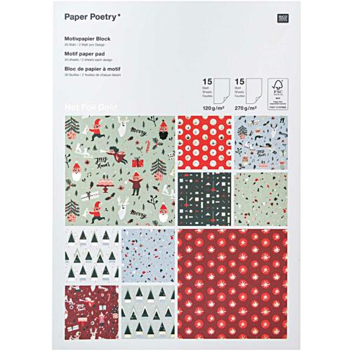 DESTOCKAGE - Paper Pad A4 JOLLY CHRISTMAS Paper Poetry