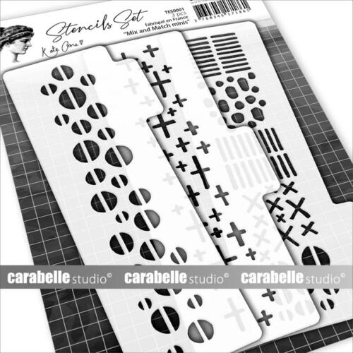 Pochoir CARABELLE STUDIO - Stencils Set Mix And Matxh Minis By Kate Crane