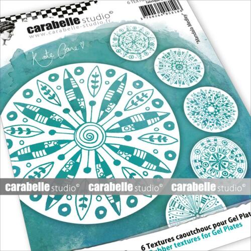 Plaque de Texture Caoutchouc pour GEL PRESS - Textures Coasters - MANDALA MEDLEY by KATE CRANE - CARABELLE