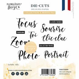 Florilèges Design -  Die Cuts Calques PETITS MOTS 4 - A PETITS PAS 