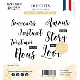 Florilèges Design -  Die Cuts Calques PETITS MOTS 2 - A PETITS PAS
