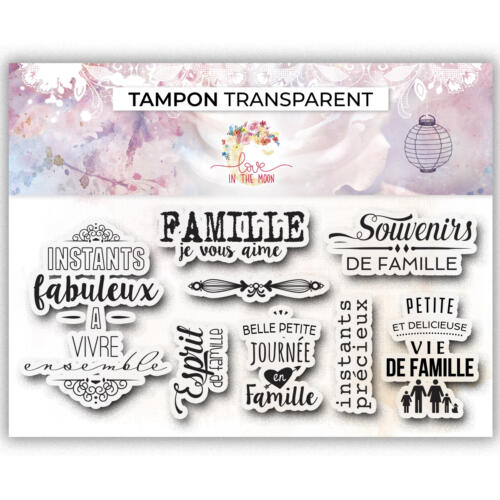 Tampon Clear - FAMILLE JE VOUS AIME - Love In The Moon