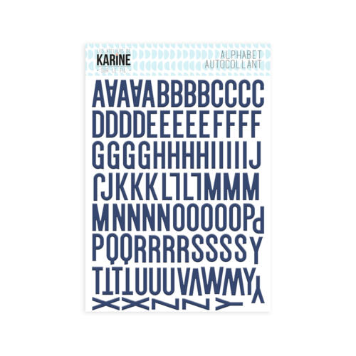 Stickers Alphabet - SUR LE FIL - BLEU MARINE - Ateliers de Karine