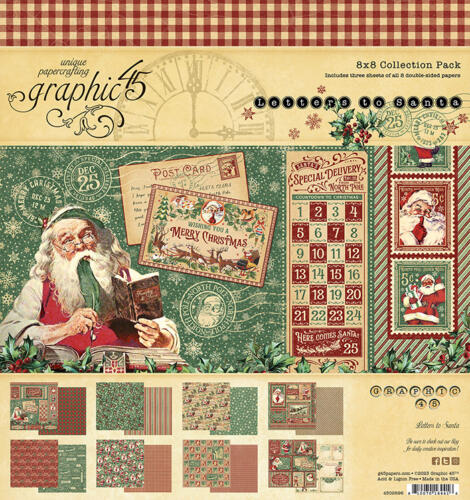 Graphic 45 - LETTERS TO SANTA - Collection Pack 8x8