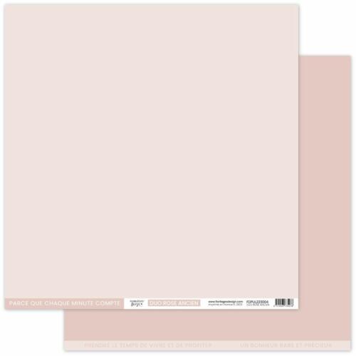 Florilèges Design -  HERBARIUM - Papier Uni DUO ROSE ANCIEN