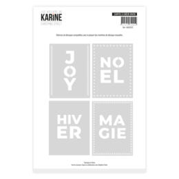 Dies Découpe Les Ateliers de Karine - Matrice de découpe CARTES A CREER HIVER - Collection CHRISTMAS STREET