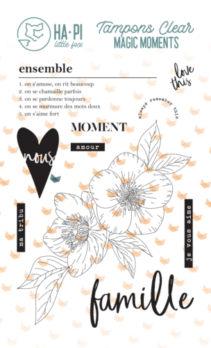 Tampon Clear - FAMILLE JE VOUS AIME - Collection Magic Moments - Ha.Pi Little Fox