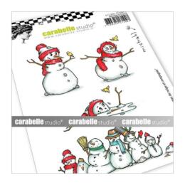 Tampon Cling Carabelle Studio - Art Stamp By Mistrahl - BONHOMMES DE NEIGE ET COMPAGNIE