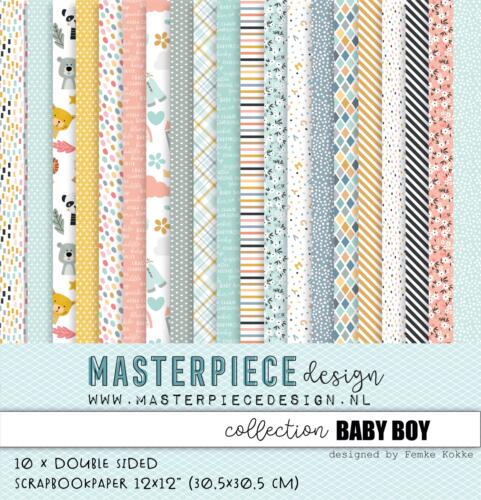 ASSORTIMENT PAPIERS 30x30 - Cardstock BABY BOY - Masterpiece Design 