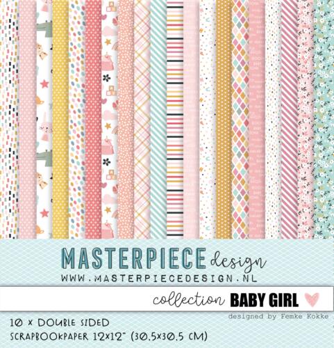 ASSORTIMENT PAPIERS 30x30 - Cardstock BABY GIRL - Masterpiece Design