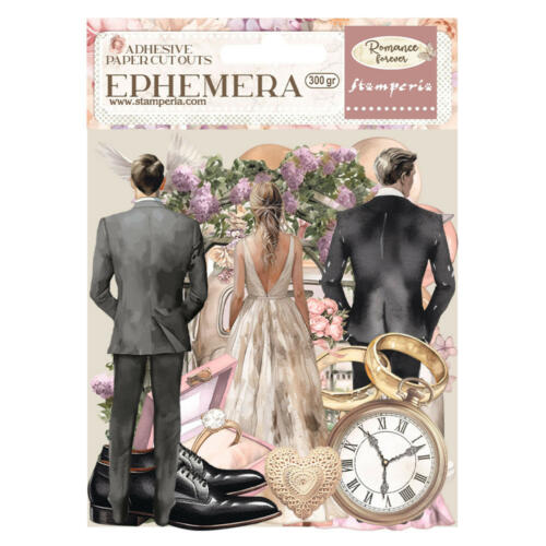 STAMPERIA - Collection ROMANCE FOREVER -  Die Cuts Ephemera Ceremony Edition - Découpes en Carton Adhésives