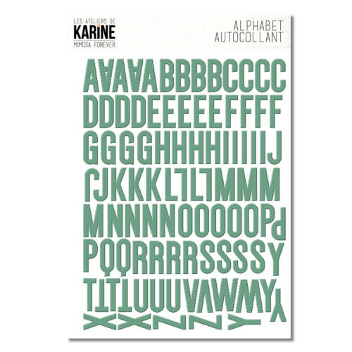 Stickers Alphabet - MIMOSA FOREVER - VERT - Ateliers de Karine