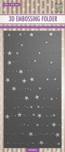Plaque Embossage - STARS AND DOTS 10.5X21cm Nellie's Snellen