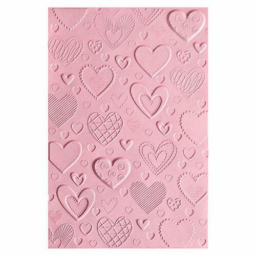 Plaque Embossage 3D - HEARTS / COEURS dim A6 Sizzix