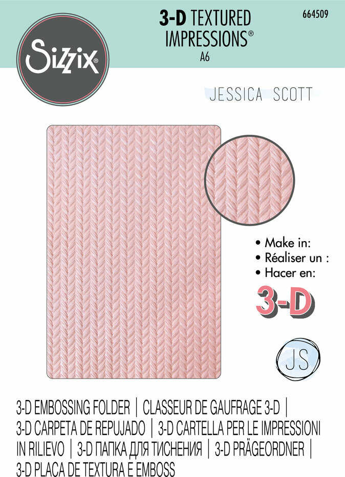 Plaque Embossage 3D Sizzix Plaque 3d textured impressions