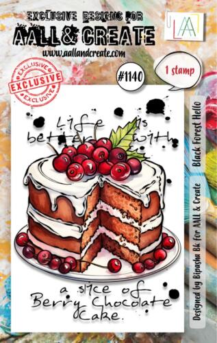 Tampon Clear Aall And Create - N°1140 BLACK FOREST HELLO