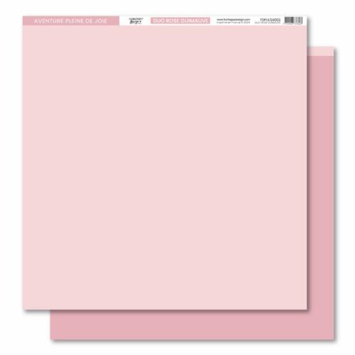 Florilèges Design -  LA VIE EN ROSE - Papier Uni DUO ROSE GUIMAUVE