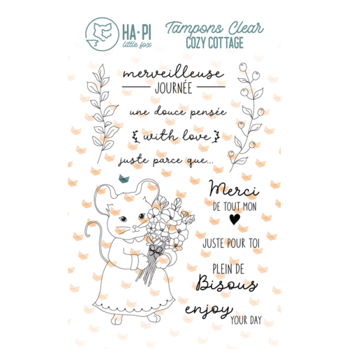 Tampon Clear - DOUCE PENSEE - Collection Cozy Cottage - Ha.Pi Little Fox