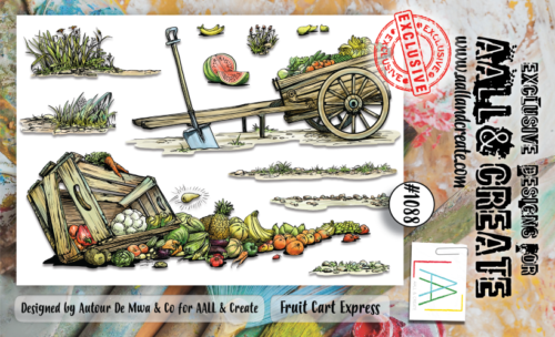 Tampon Clear Aall And Create - N°1088 FRUIT CART EXPRESS