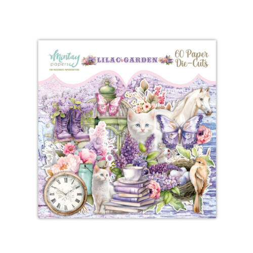 Mintay Papers - Die Cut  LILAC GARDEN  (60 pièces)