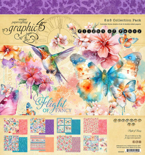 Graphic 45 - FLIGHT OF FANCY - Collection Pack 8x8