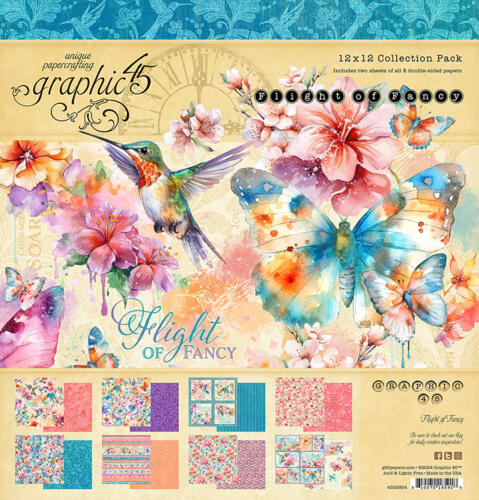 Graphic 45 - FLIGHT OF FANCY - Collection Pack 30x30