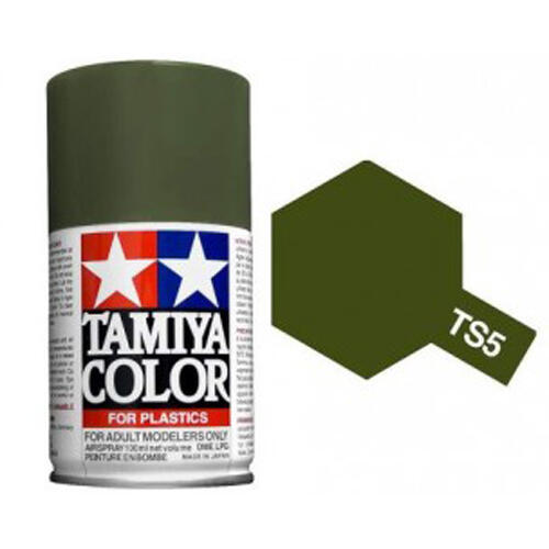 Peinture Tamiya pour Maquette Plastique. Bombe de 100ml. Peinture Tamiya  TS5 Olive Drab Mat - Vos loisirs 88