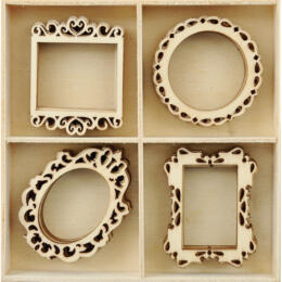 Chipboard en Bois - Cadres Shabby et Romantiques Frame (x20)