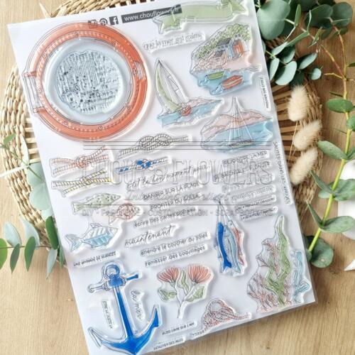 Tampon CLEAR A4 - LE HUBLOT - Collection REVE AZUR - Chou Flowers