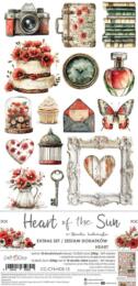 Die Cut à Découper CRAFT O CLOCK - Heart HEART OF THE SUN ( 9 feuilles!! )