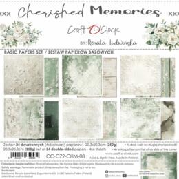 CRAFT O' CLOCK - Collection CHERISHED MEMORIES Basic Paper Set kit 20x20