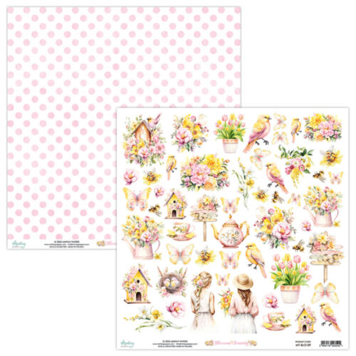 Mintay Papers - Papier 30X30 "die cut" BLOSSOM SERENITY