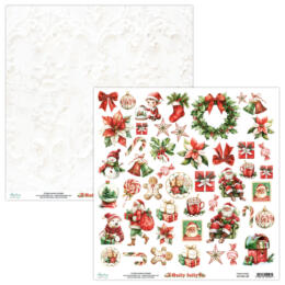 Mintay Papers - Papier 30X30 "die cut" HOLLY JOLLY