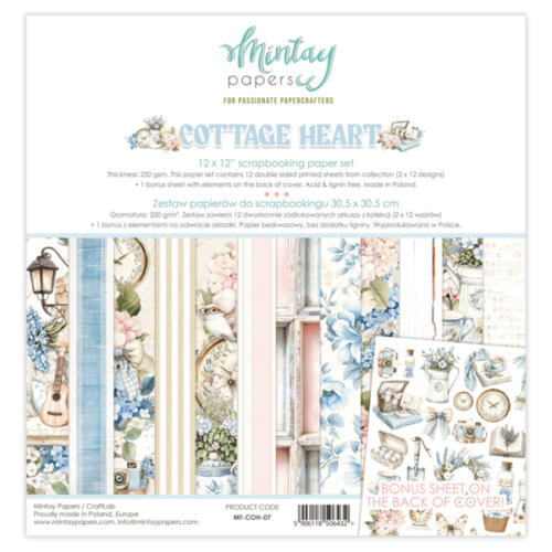 Mintay Papers - KIT PAPIERS Collection COTTAGE HEART 30x30cm