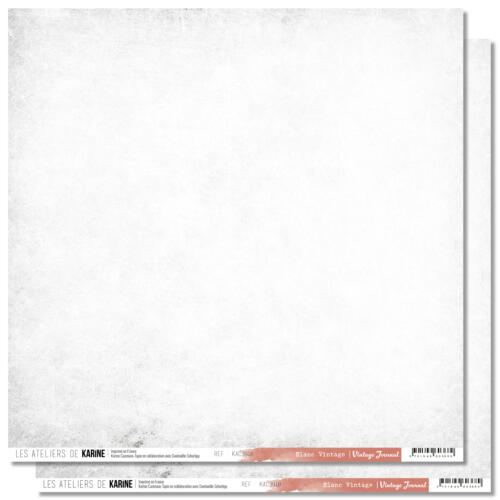Les Ateliers de Karine - BACK TO BASICS - Blanc Vintage ( VINTAGE JOURNAL )