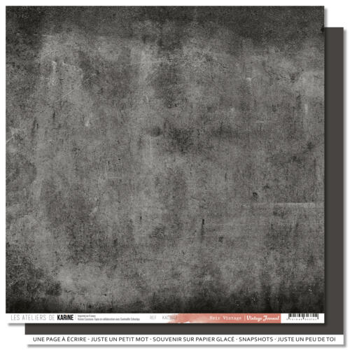 Les Ateliers de Karine - BACK TO BASICS - Noir Vintage ( VINTAGE JOURNAL )