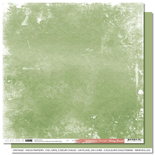 Les Ateliers de Karine - BACK TO BASICS - Eucalyptus Vintage ( VINTAGE JOURNAL )