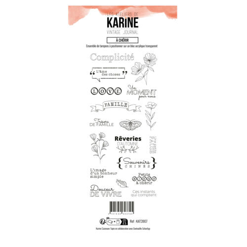 Tampons Clear - VINTAGE JOURNAL - A CHERIR - Les Ateliers de Karine