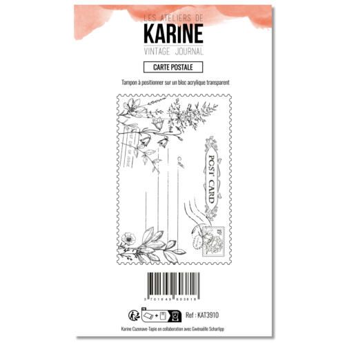 Tampons Clear - VINTAGE JOURNAL - CARTE POSTALE - Les Ateliers de Karine