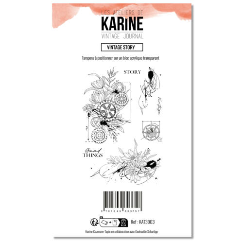 Tampons Clear - VINTAGE JOURNAL - VINTAGE STORY - Les Ateliers de Karine