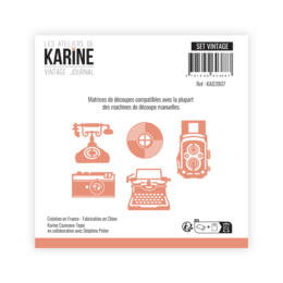 Dies Découpe Les Ateliers de Karine - Matrice de découpe SET VINTAGE - Collection VINTAGE JOURNAL