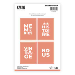 Dies Découpe Les Ateliers de Karine - Matrice de découpe CARTES A CREER HISTOIRE - Collection VINTAGE JOURNAL