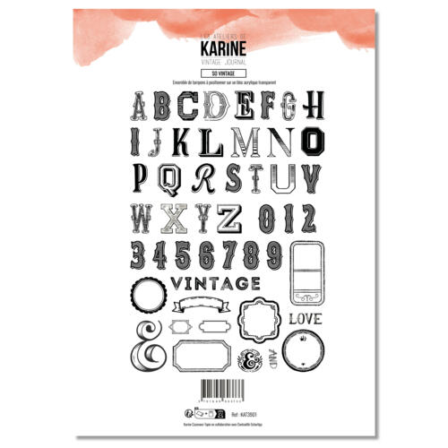 Tampons Clear A4 - VINTAGE JOURNAL - SO VINTAGE - Les Ateliers de Karine