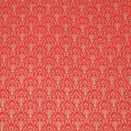 Papier Fantaisie 100% Coton - LOLA Terre/Rouge/Beige