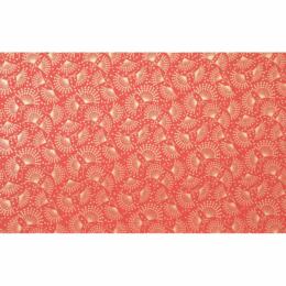 Papier Fantaisie 100% Coton - JAPONICA Rouge/Sienne/Or
