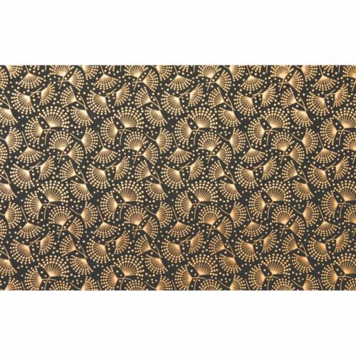 Papier Fantaisie 100% Coton - JAPONICA Noir/Or